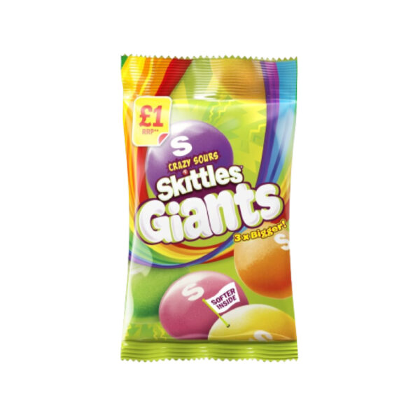 New Skittles Giants Sour 125g